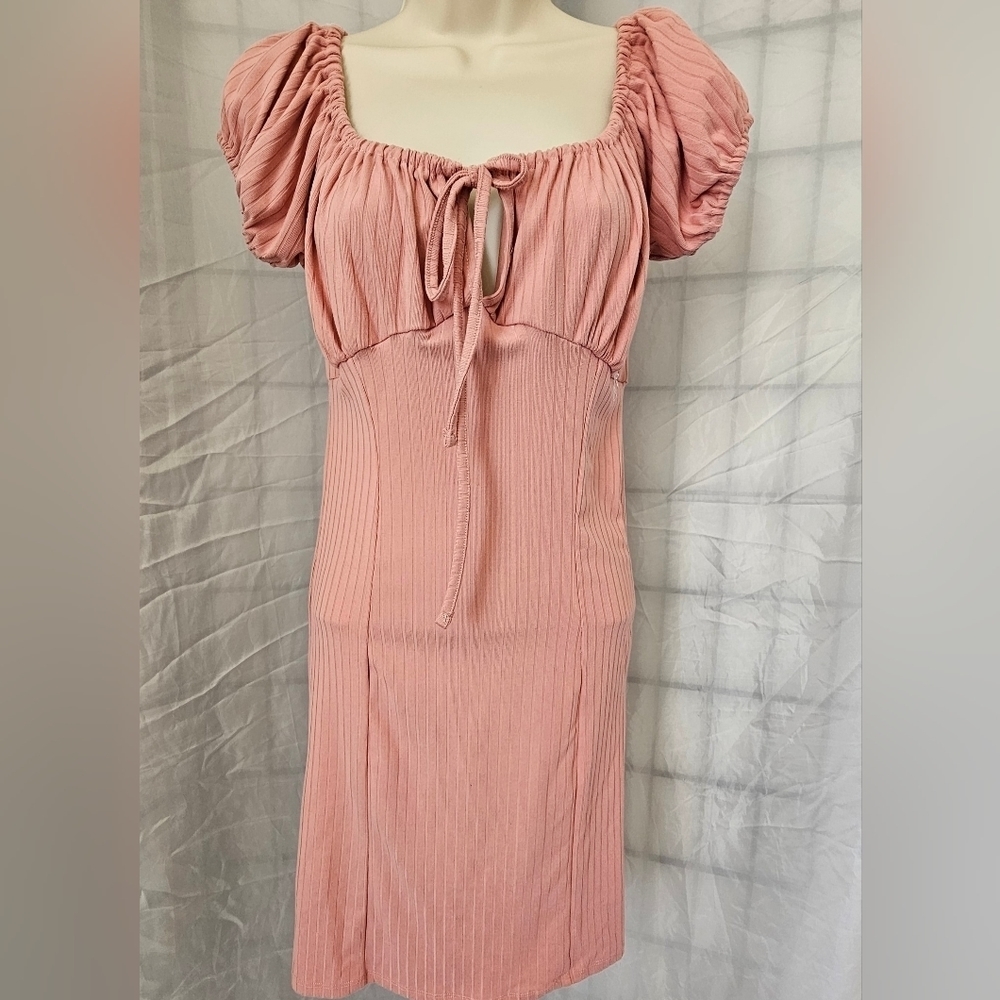 CAPELLA Pink Stretchy Large Midi dress